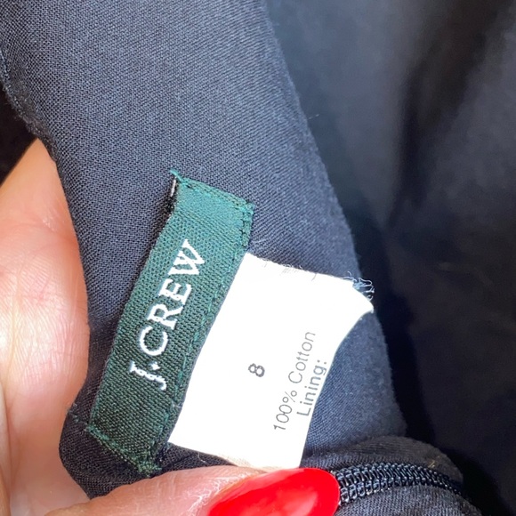 J. Crew Cotton Halter Fit and Flare Black Midi Dress Size 8 - Picture 6 of 6